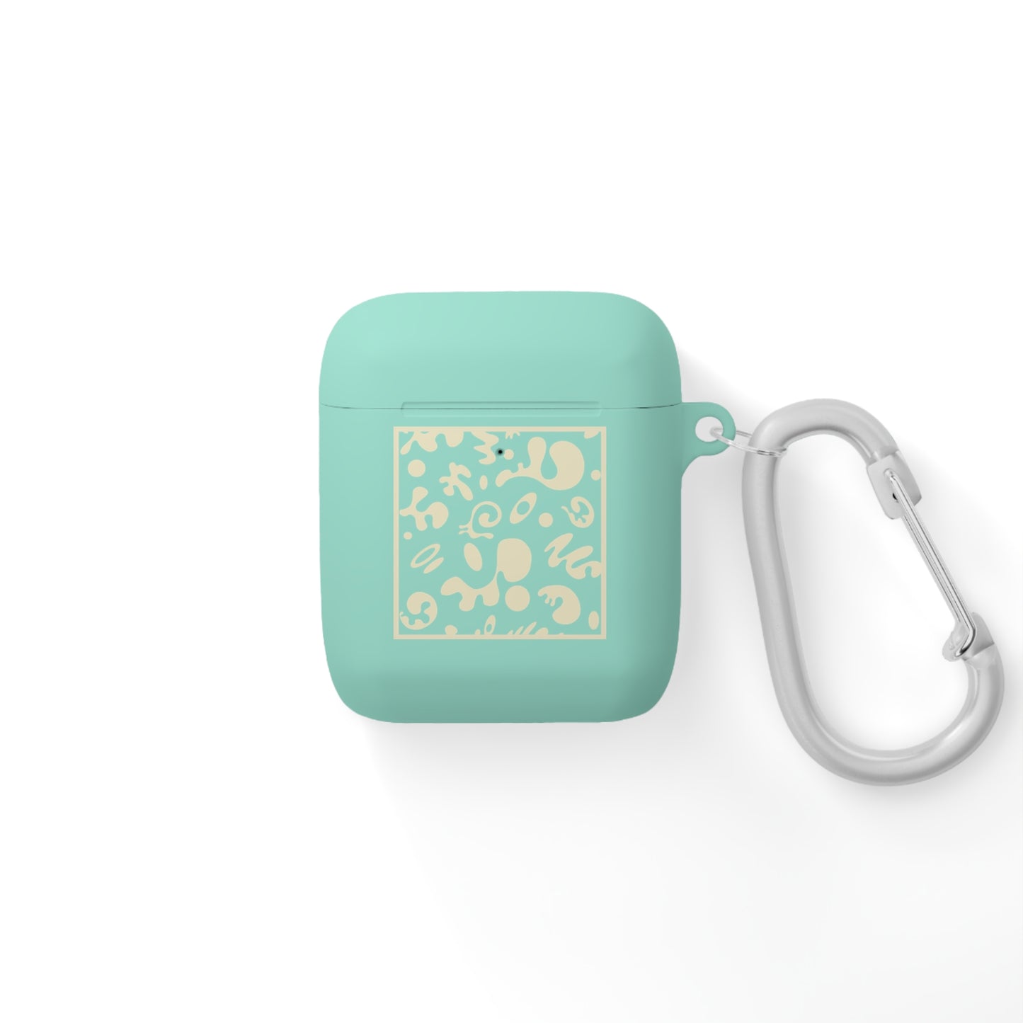 Adorn'd Square Hard Plastic Airpods Case Cover- Blank Page White