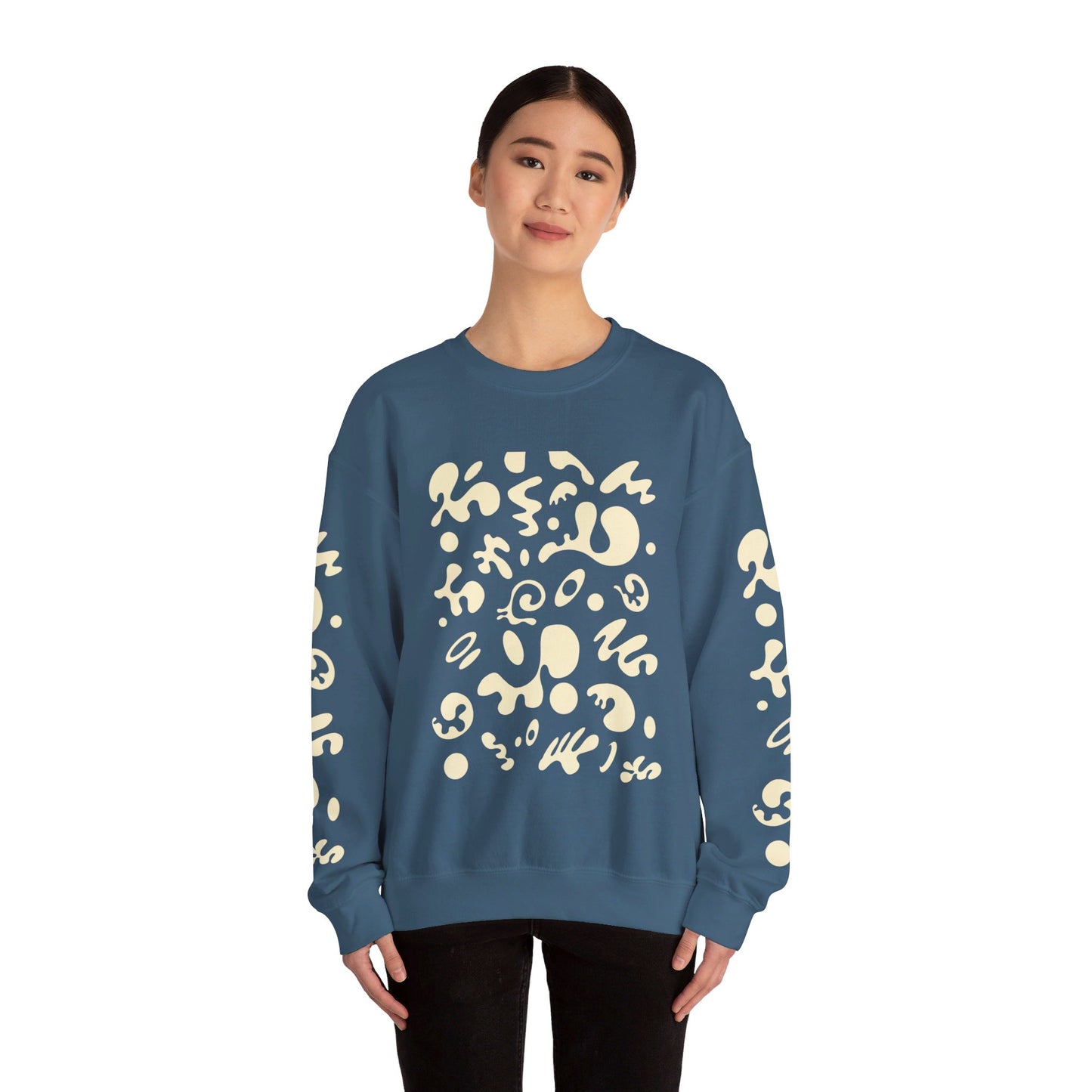 PURE IMAGINATION UNISEX HEAVY BLEND™ CREWNECK SWEATSHIRT - Warm White Print