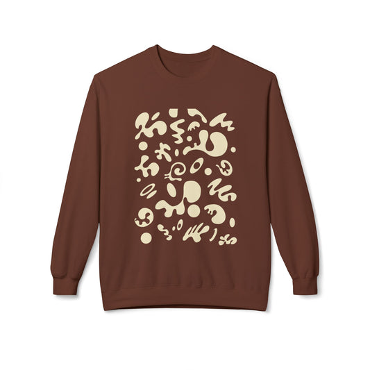 Pure Imagination Unisex Midweight Softstyle Fleece Crewneck Sweatshirt - Blank Page White Print