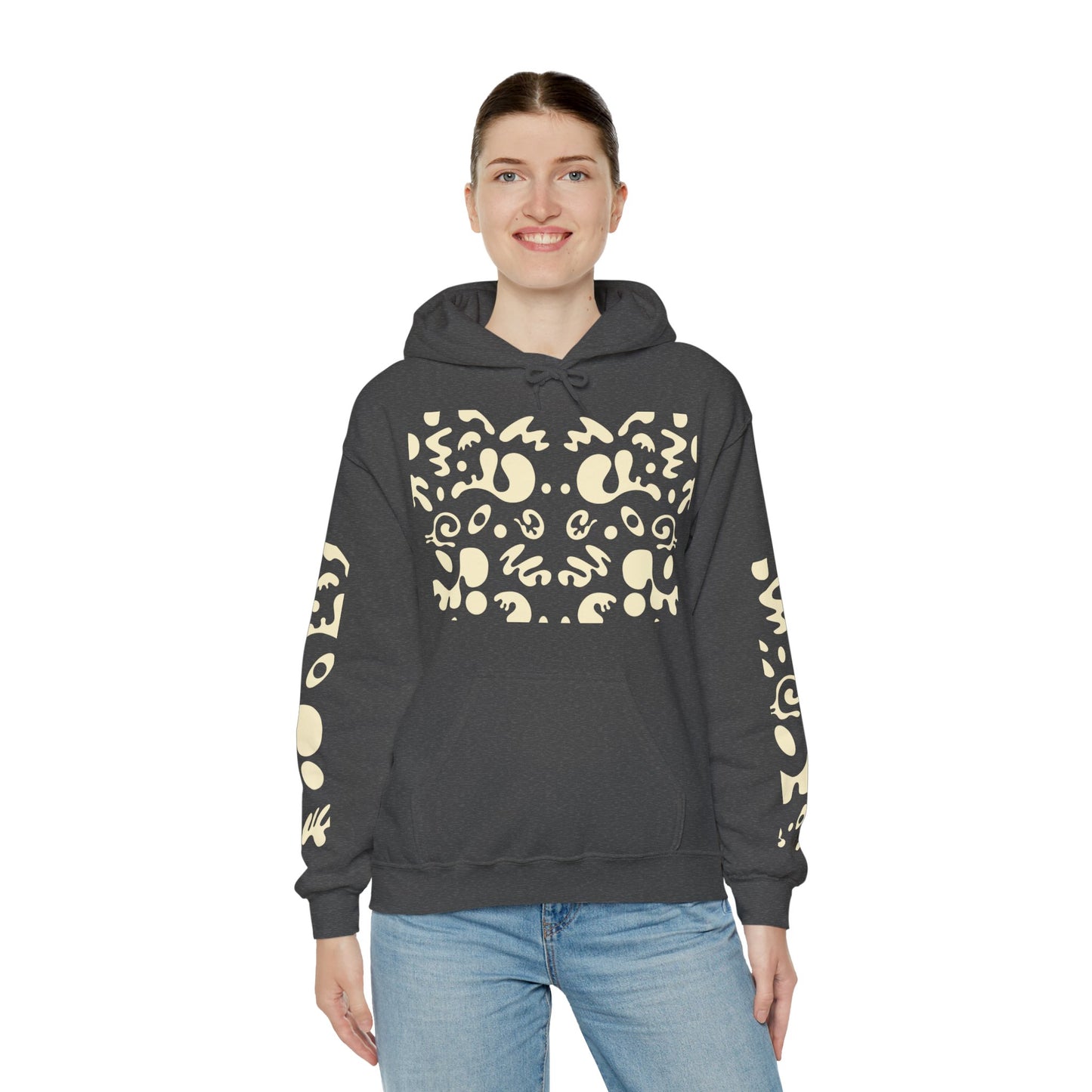 Mirror Work Unisex Heavy Blend™ Hooded Sweatshirt - Blank Page White Print