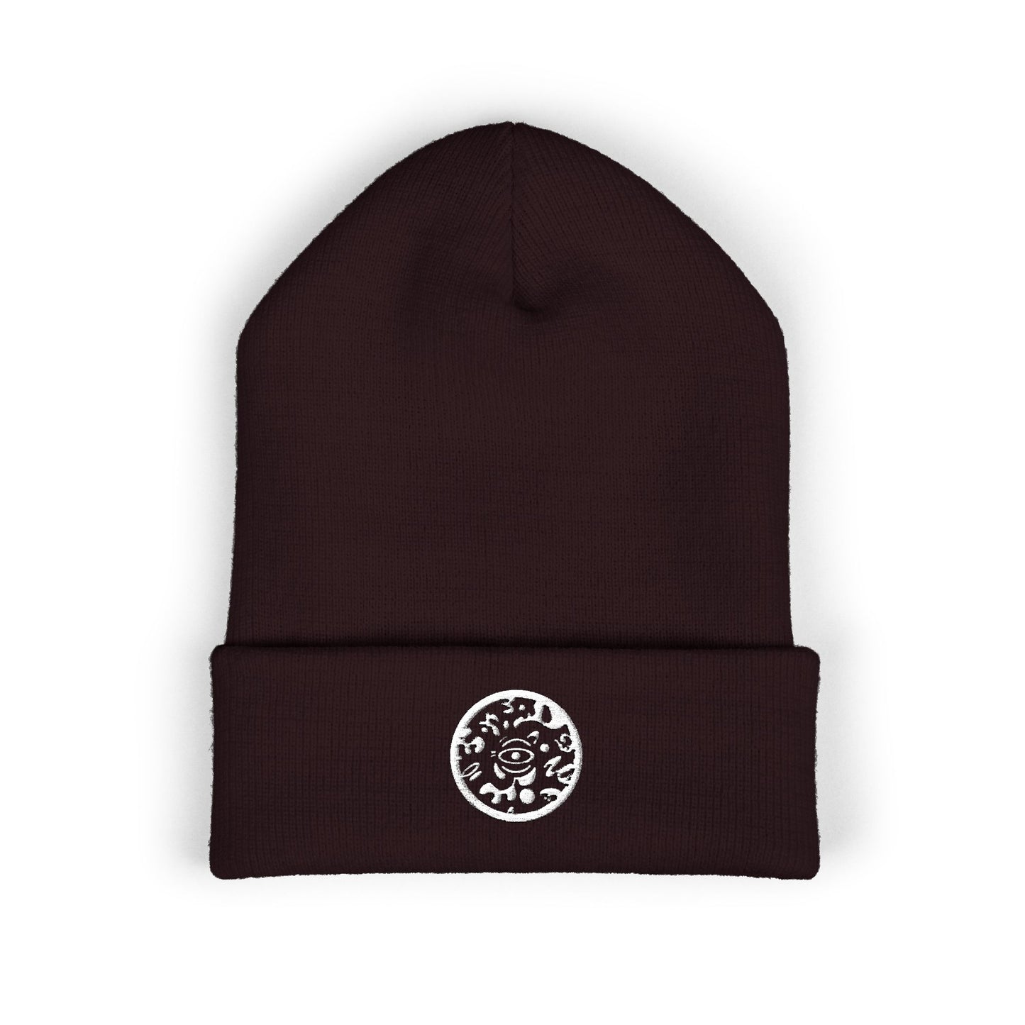 Adorn'd Logo Embroidered Classic Cuffed Beanie - Starlight White