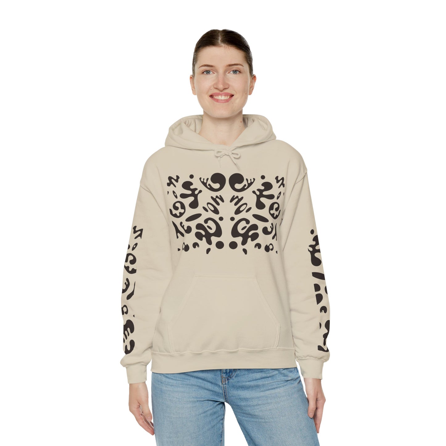 Mirror Work Unisex Heavy Blend™ Hooded Sweatshirt - Smoke Signal Black Print