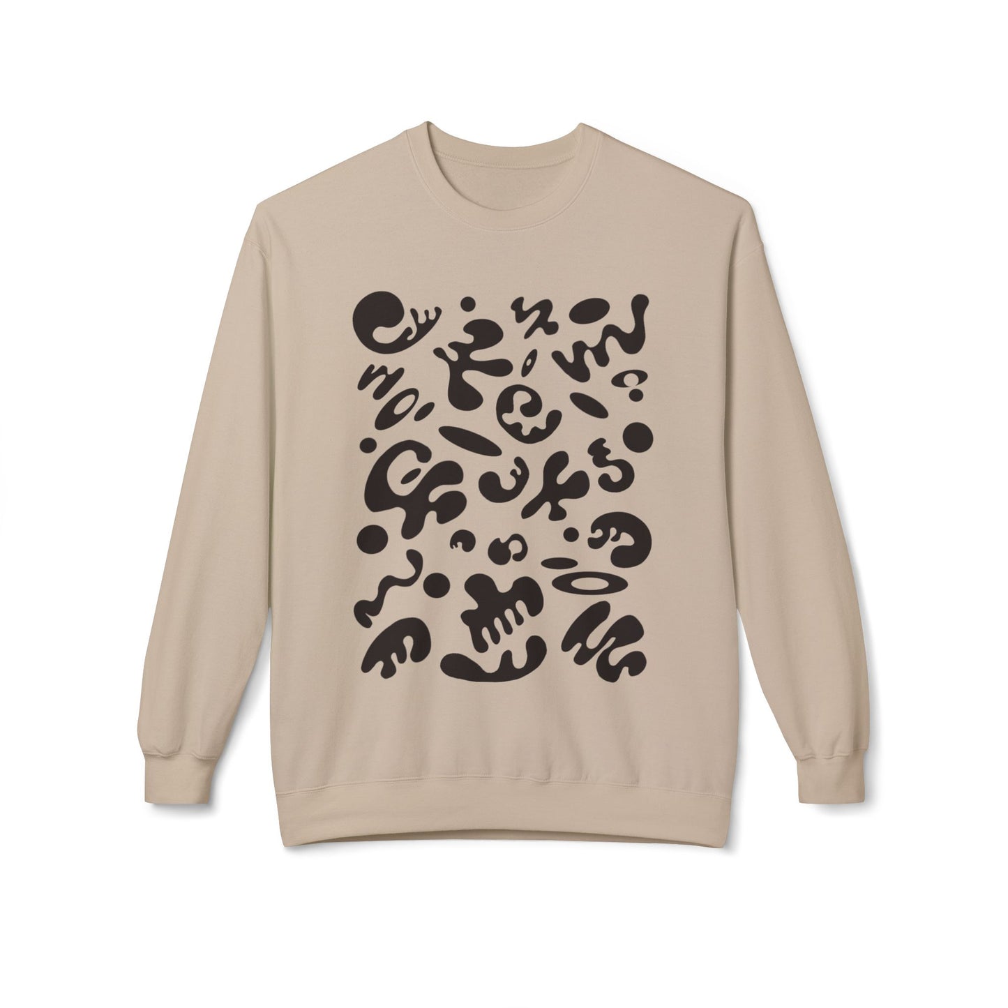 Pure Imagination Unisex Midweight Softstyle Fleece Crewneck Sweatshirt - Smoke Signal Black Print