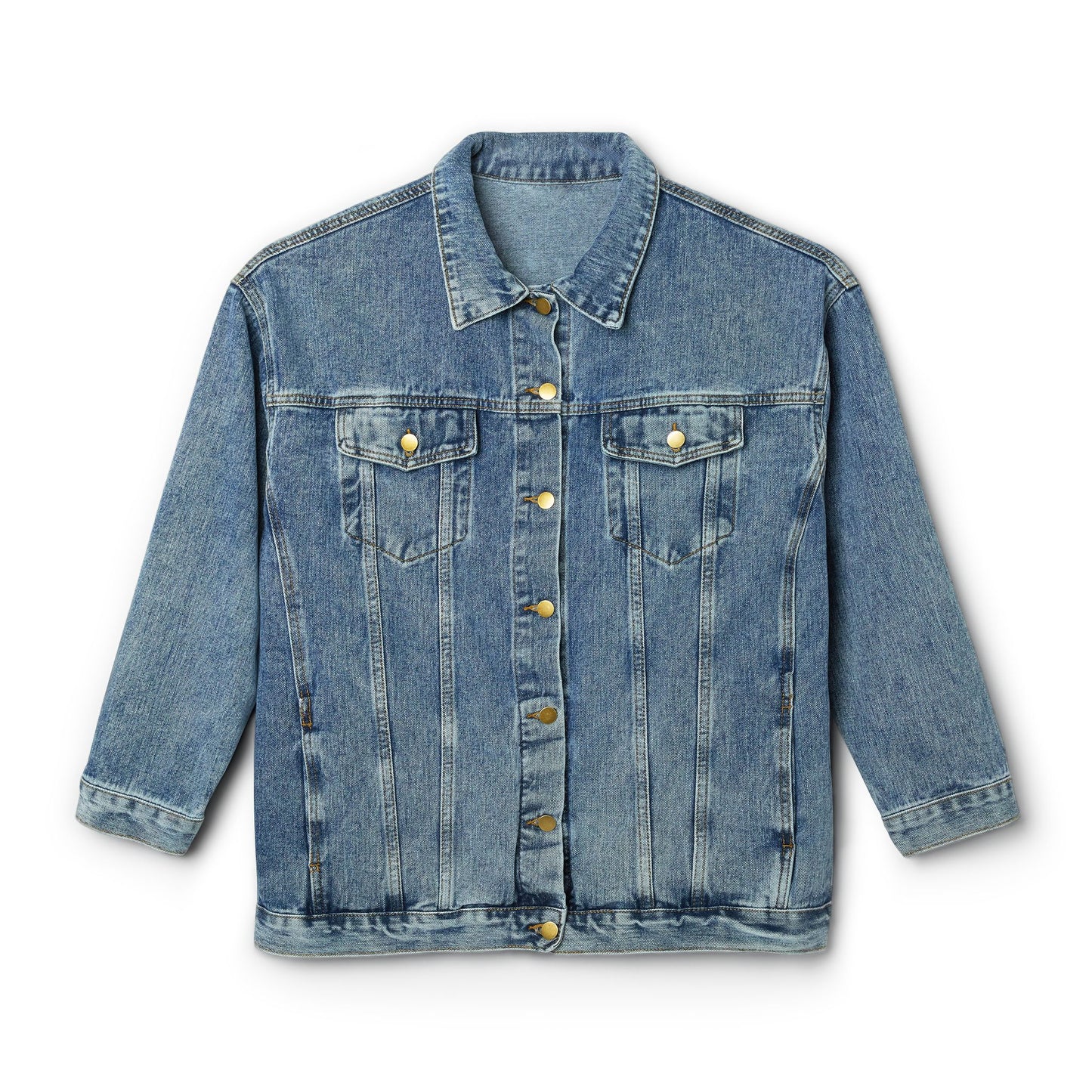 Bright Future Denim Jacket with Unique Back Design - Smoke Signal Black