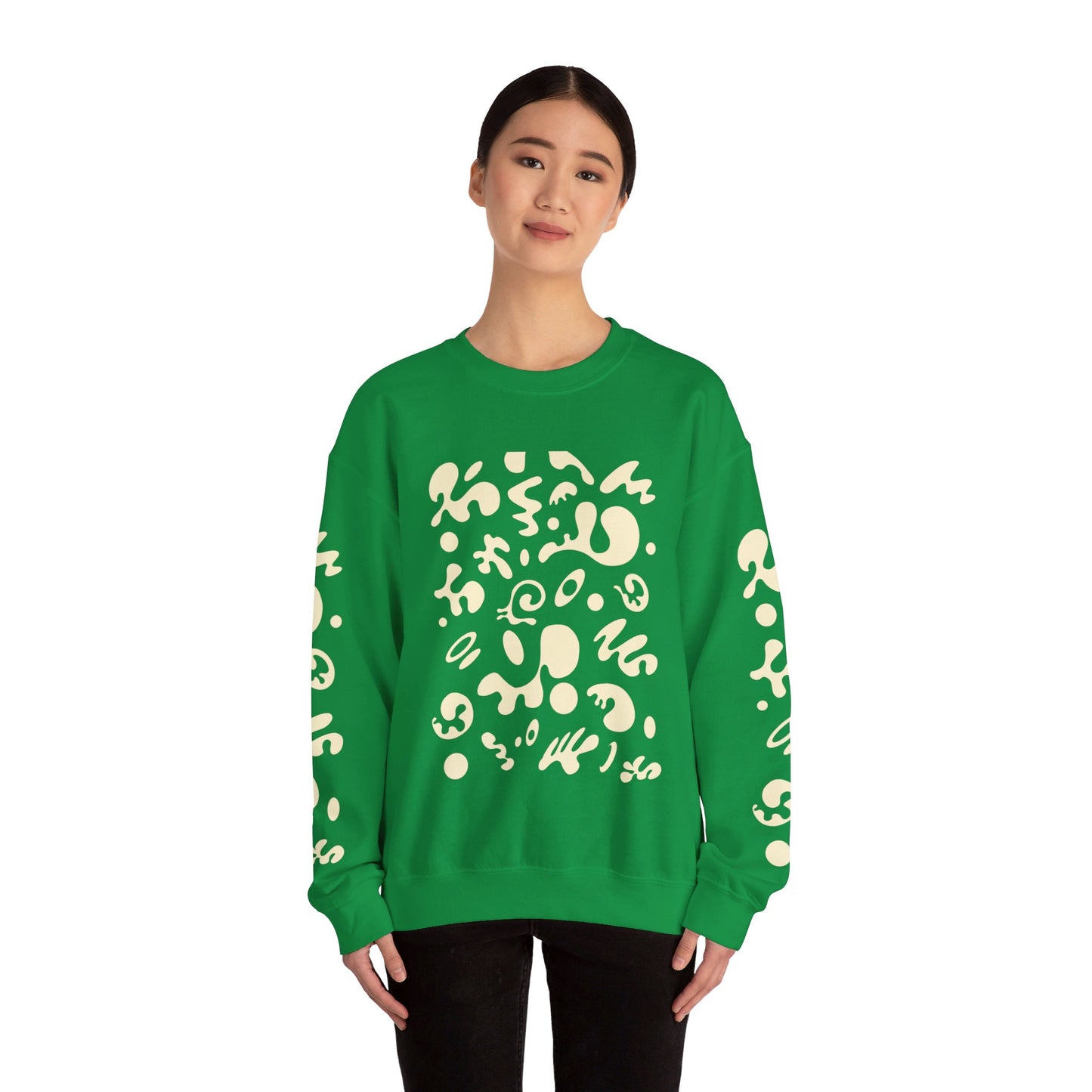 PURE IMAGINATION UNISEX HEAVY BLEND™ CREWNECK SWEATSHIRT - Warm White Print