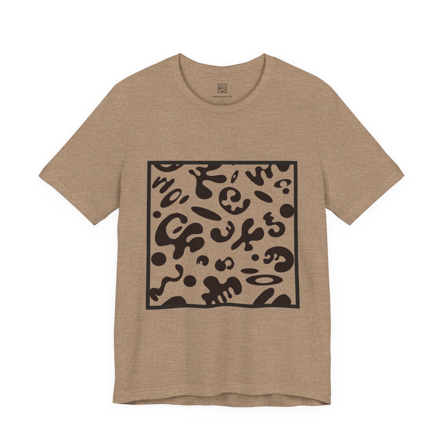 Adorn'd Unisex Jersey Short Sleeve Tee - Smoke Signal Black Print
