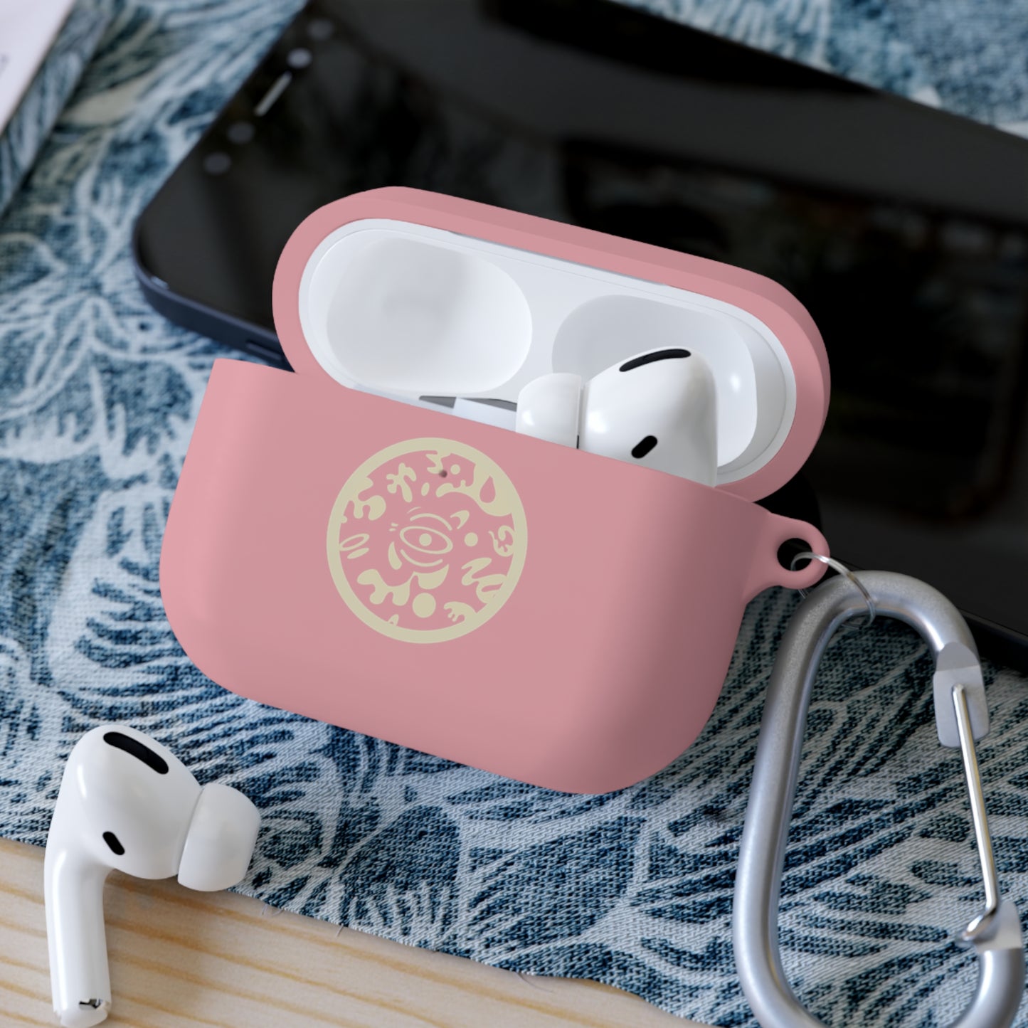 Adorn'd Logo Hard Plastic Airpods Case Cover- Blank Page White