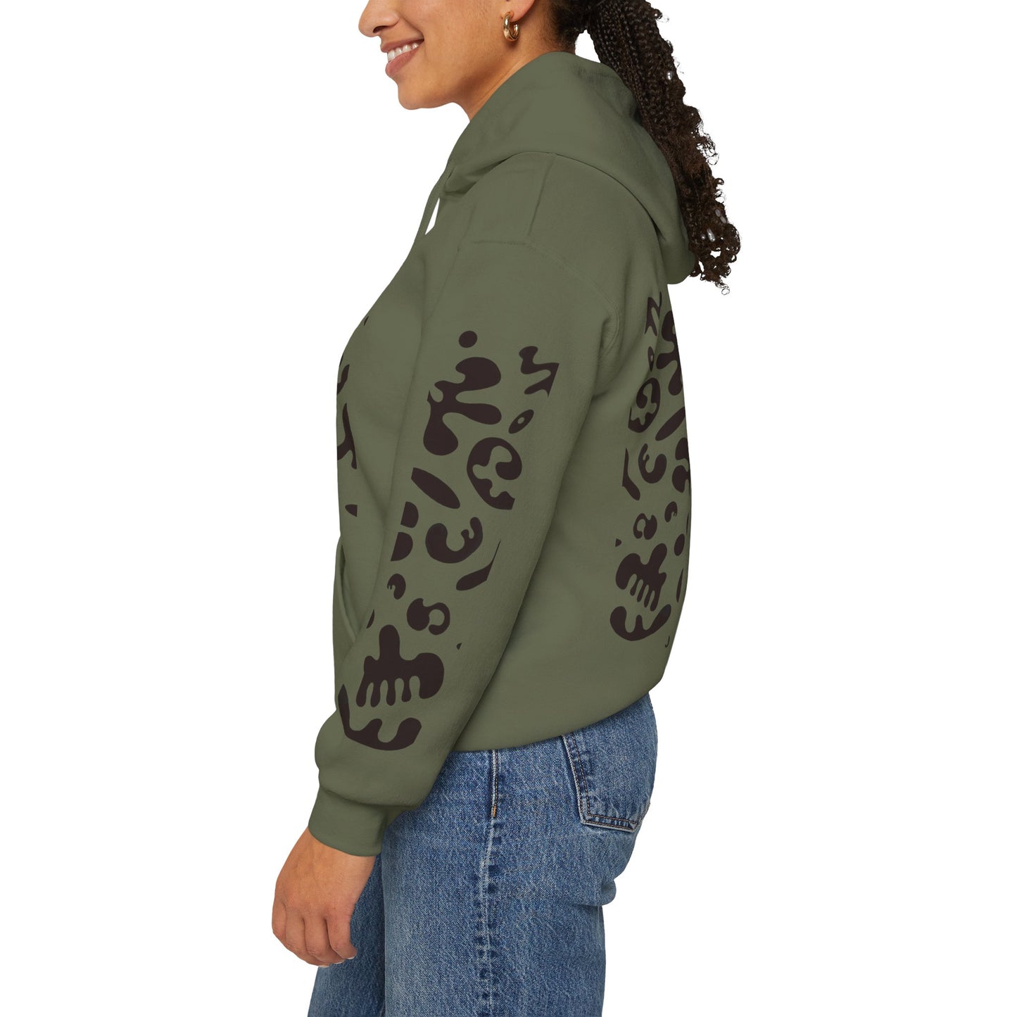 Mirror Work Unisex Heavy Blend™ Hooded Sweatshirt - Smoke Signal Black Print