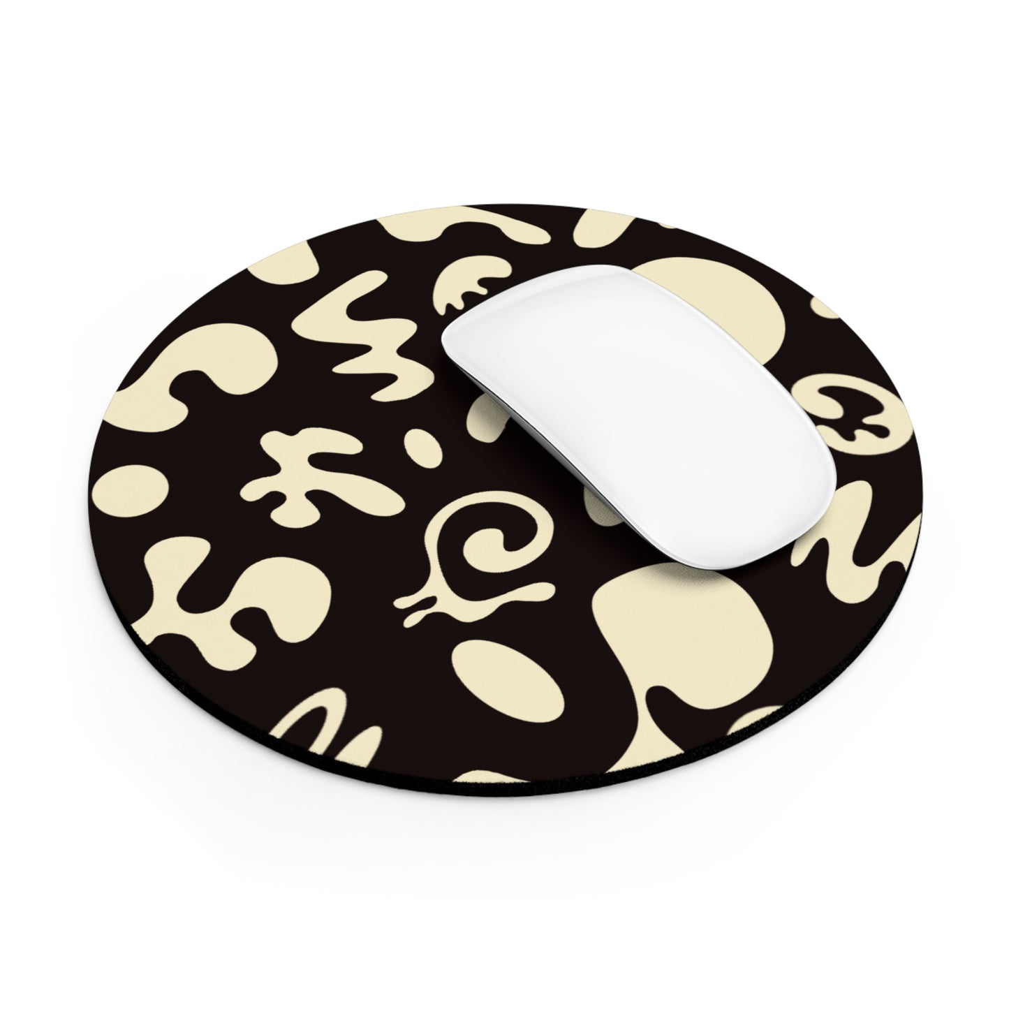 Pure Imagination Circle Mouse Pad - Smoke Signal Black