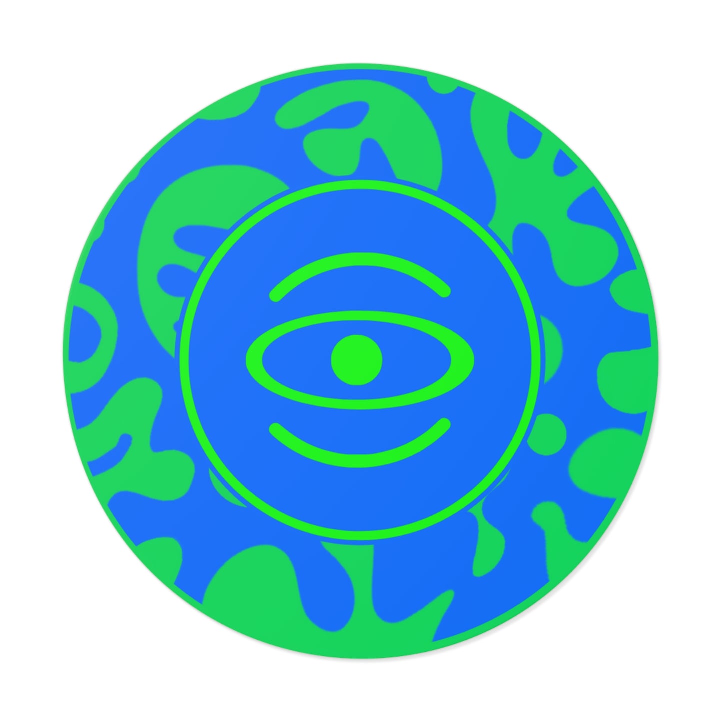 Adorn'd Logo Round Vinyl Stickers - Tide Pool