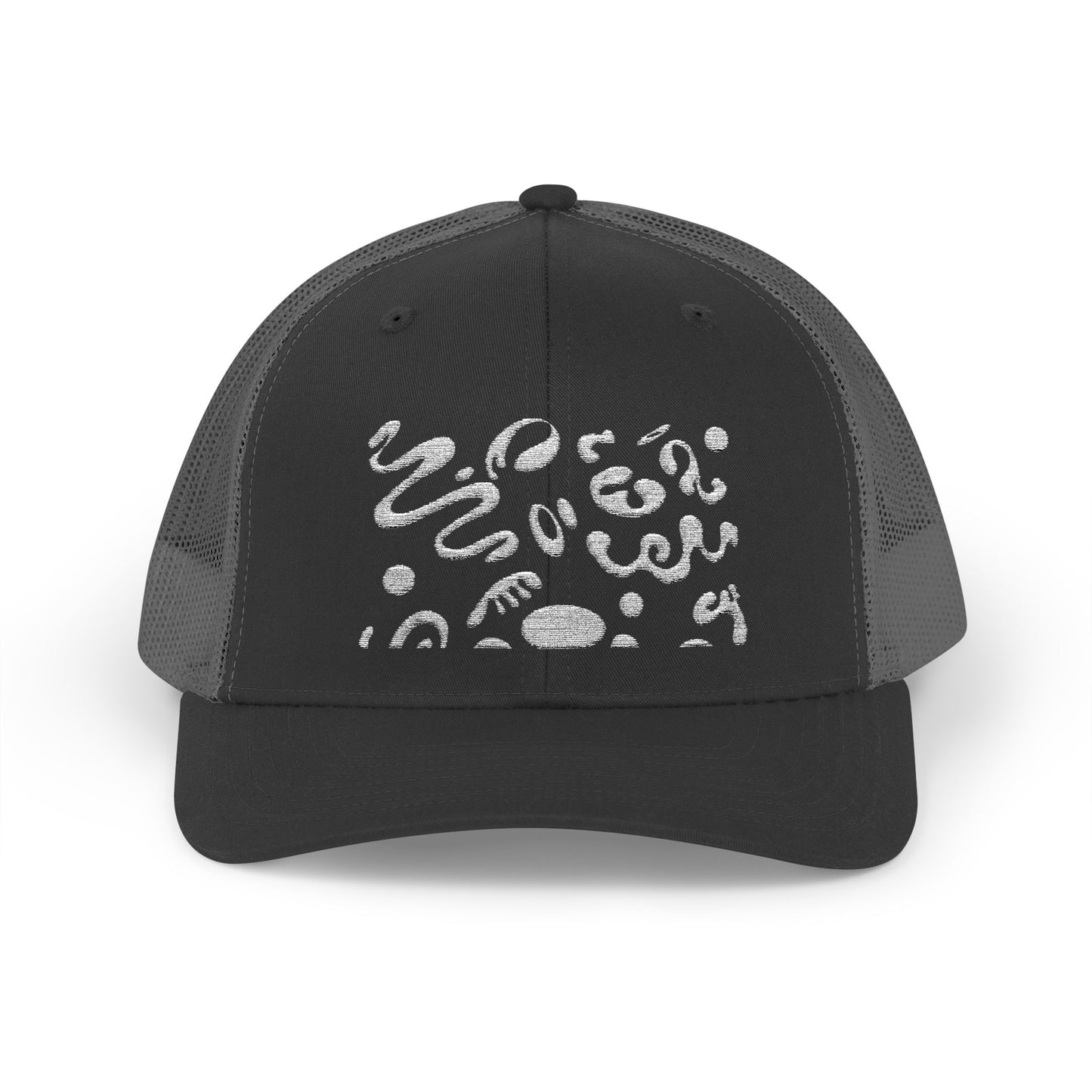 Pure Imagination Embroidered Retro Trucker Hat - Blank Page White