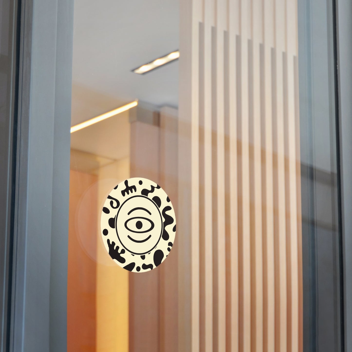 Adorn'd Logo Round Vinyl Stickers - Blank Page