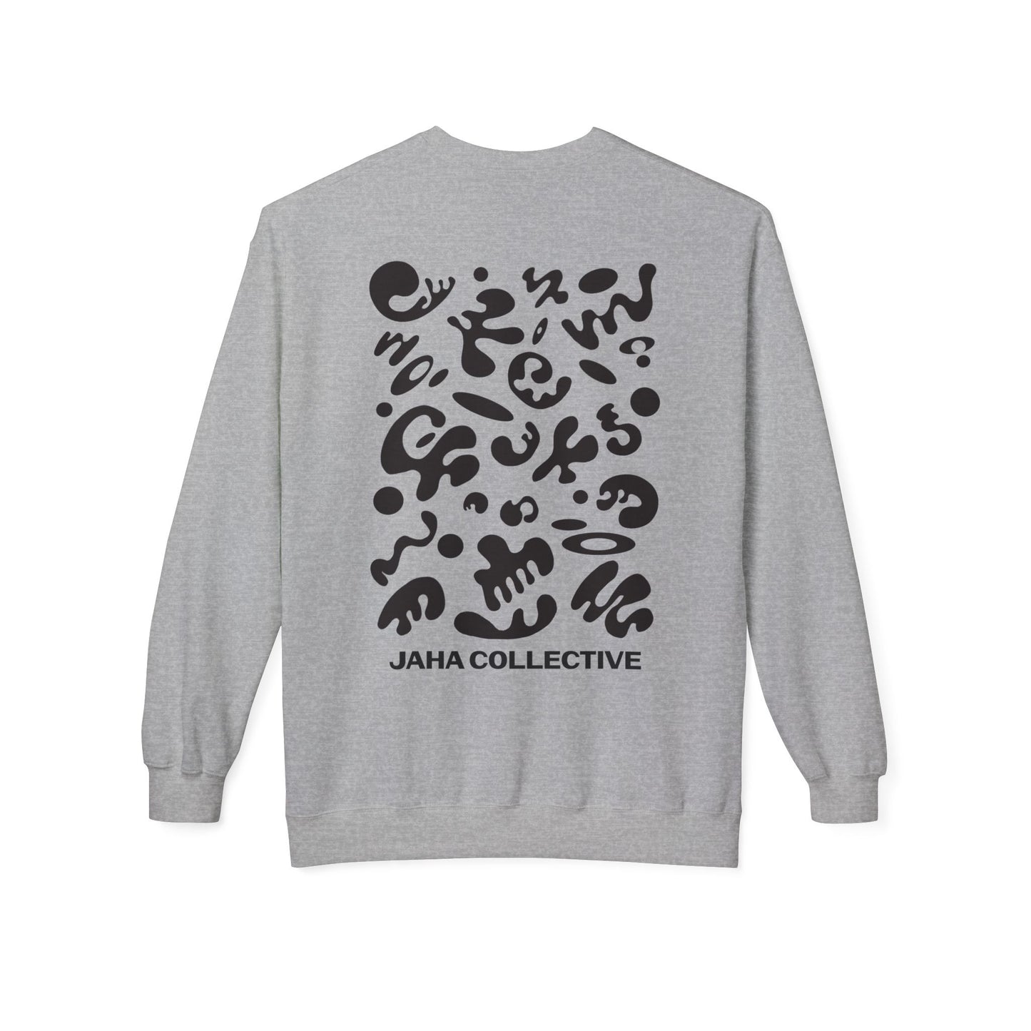 Pure Imagination Unisex Midweight Softstyle Fleece Crewneck Sweatshirt - Smoke Signal Black Print