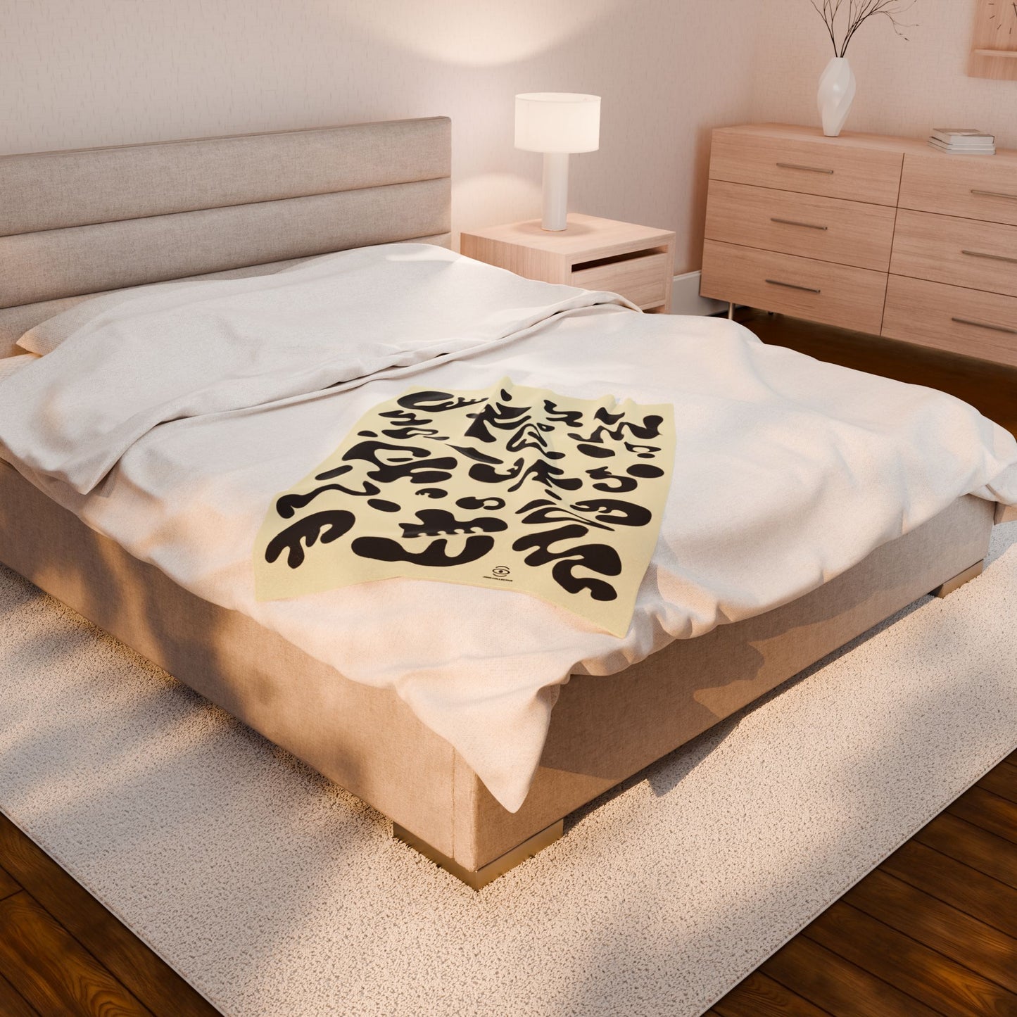 Pure Imagination Velveteen Plush Blanket - Blank Page White