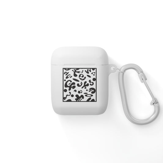 Adorn'd Square Hard Plastic Airpods Case Cover - Smoke Signal Black
