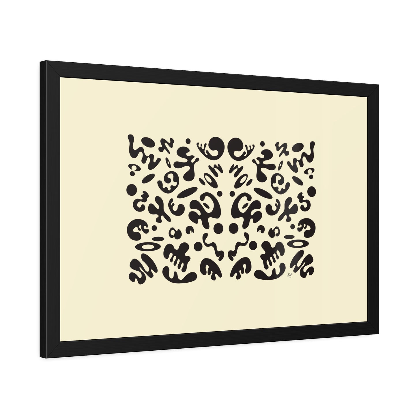 Mirror Work Framed Rolled Poster - Blank Page