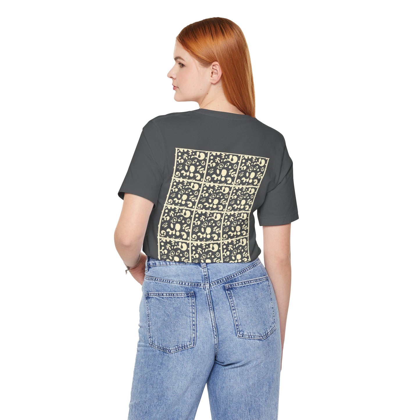 Adorn'd Unisex Jersey Short Sleeve Tee - Blank Page White Print