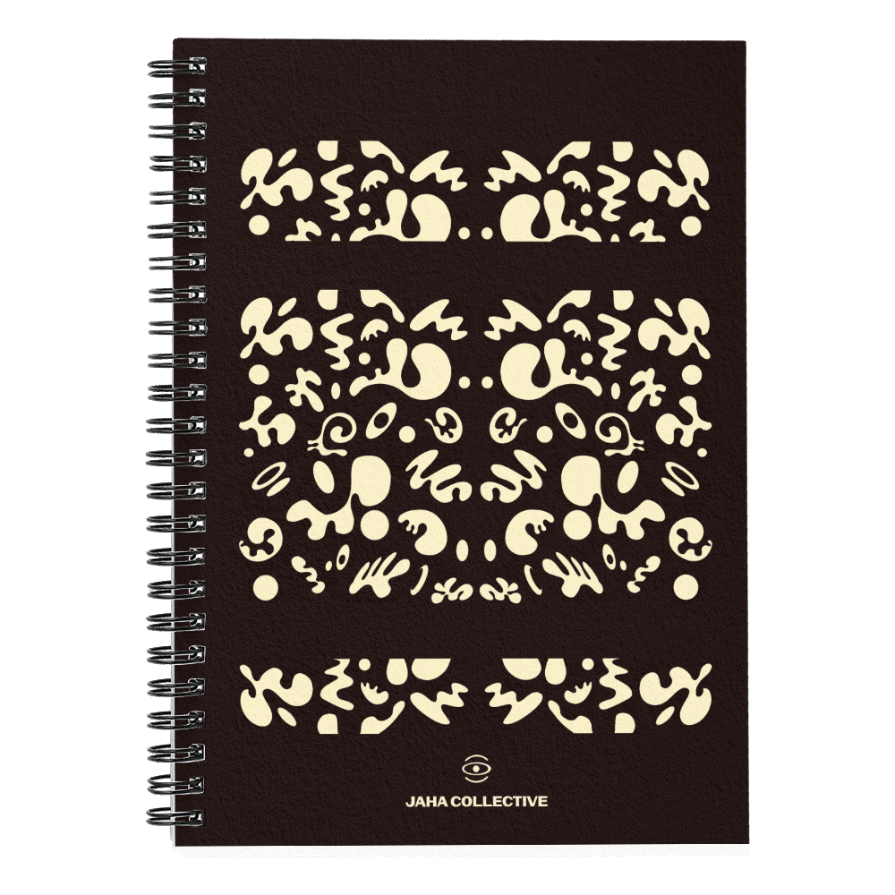 Mirror Work Minimalist Spiral Notebook (Graph) - Smoke Signal Black