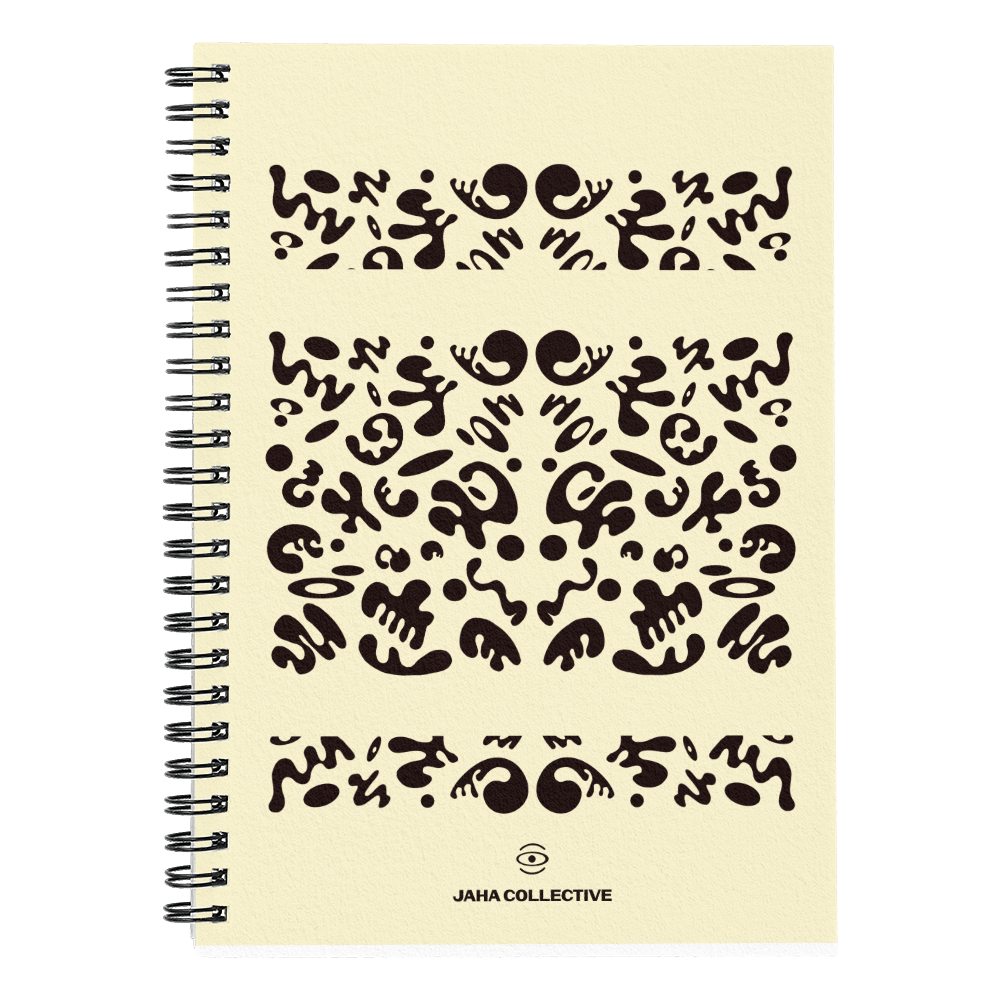 Mirror Work Minimalist Spiral Notebook(Graph) - Blank Page White