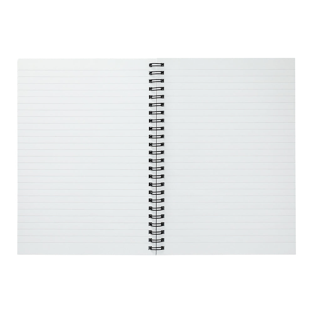 Mirror Work Minimalist Spiral Notebook (Ruled Line) - Smoke Signal Black