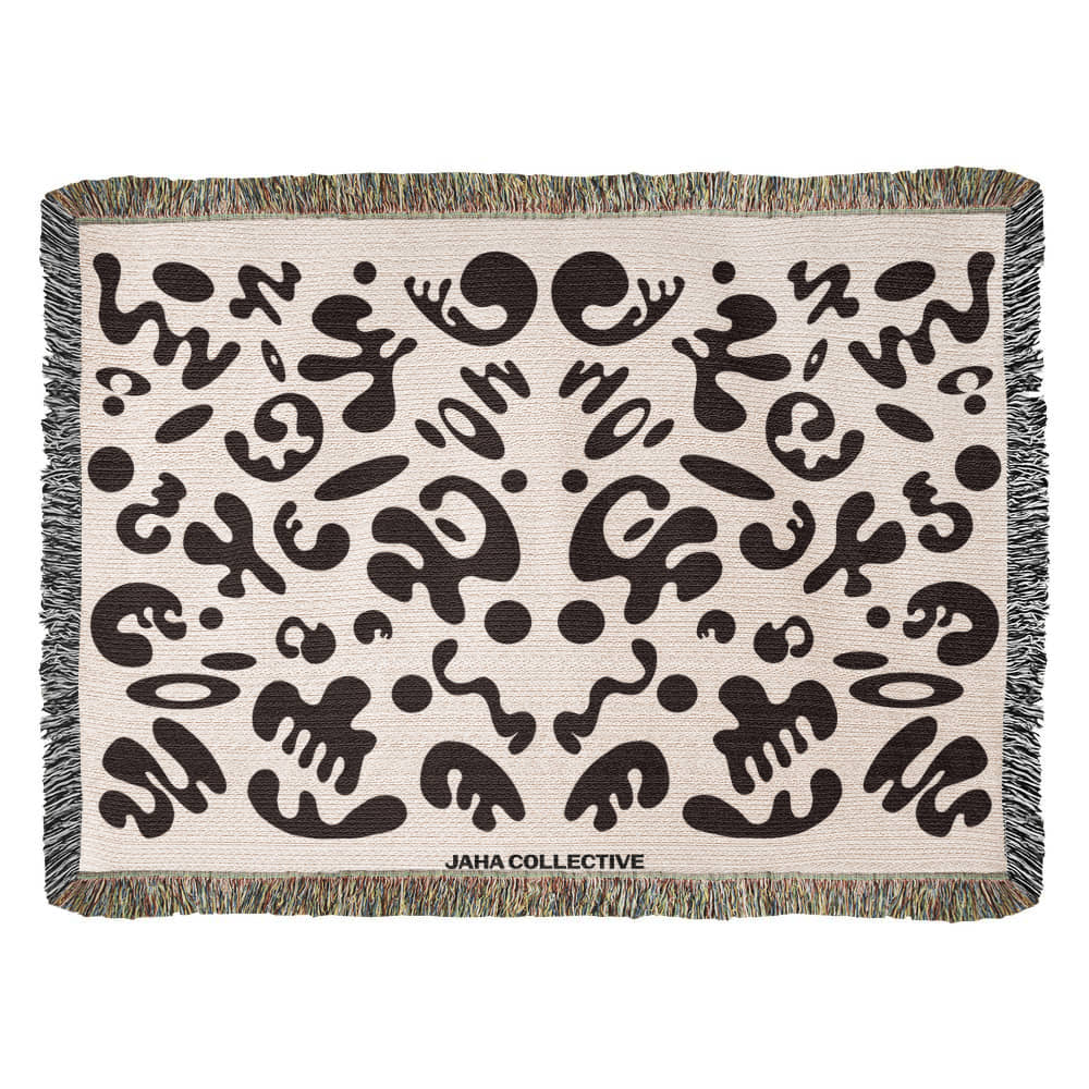 Mirror Work Heirloom Artwork Woven Blanket (80" x 60")