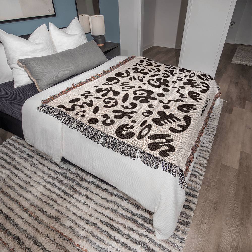 Mirror Work Heirloom Artwork Woven Blanket (80" x 60")