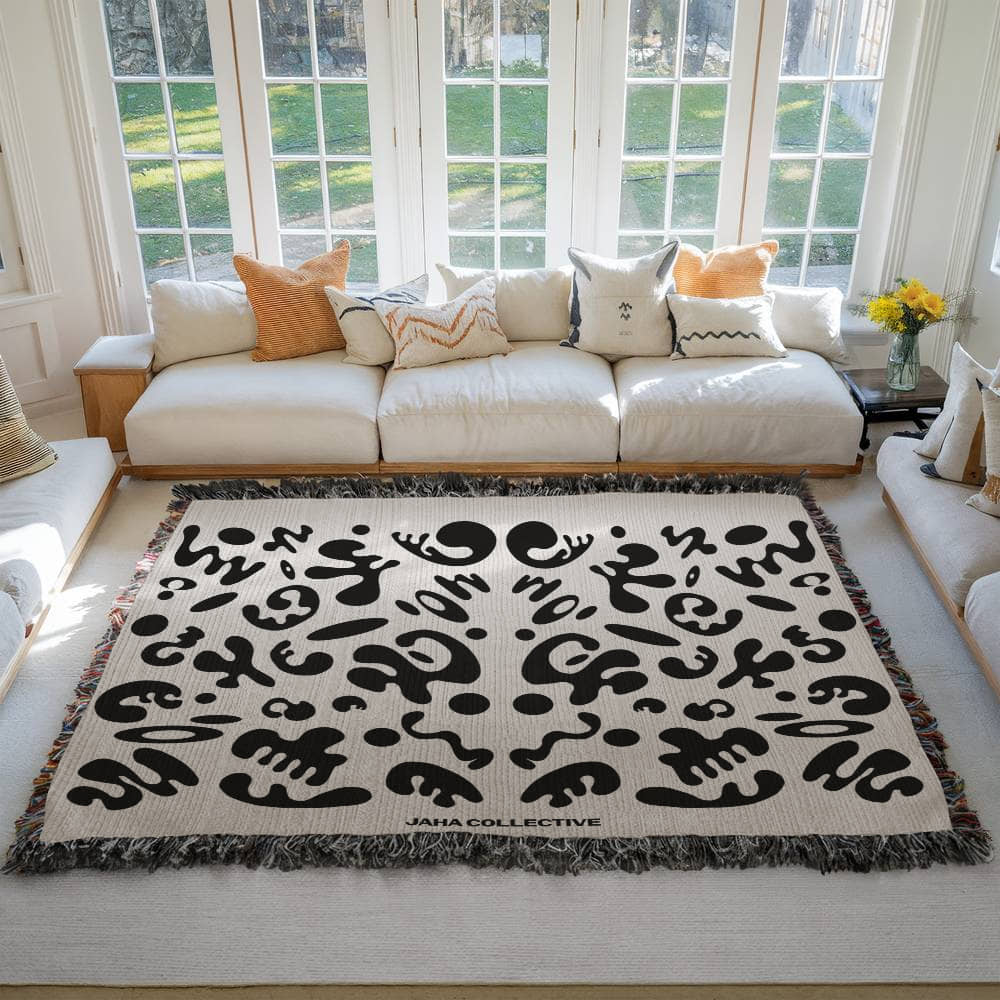 Mirror Work Heirloom Artwork Woven Blanket (80" x 60")