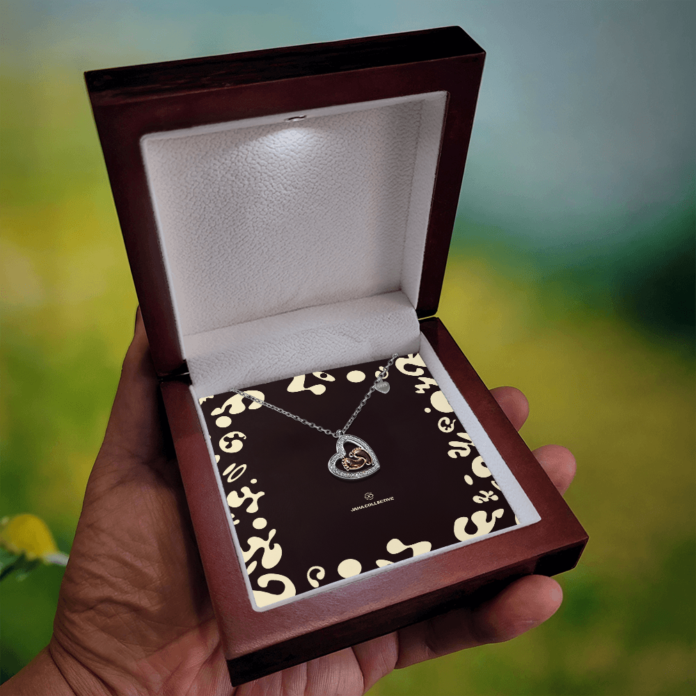 Adorn'd Baby Feet Heart Necklace