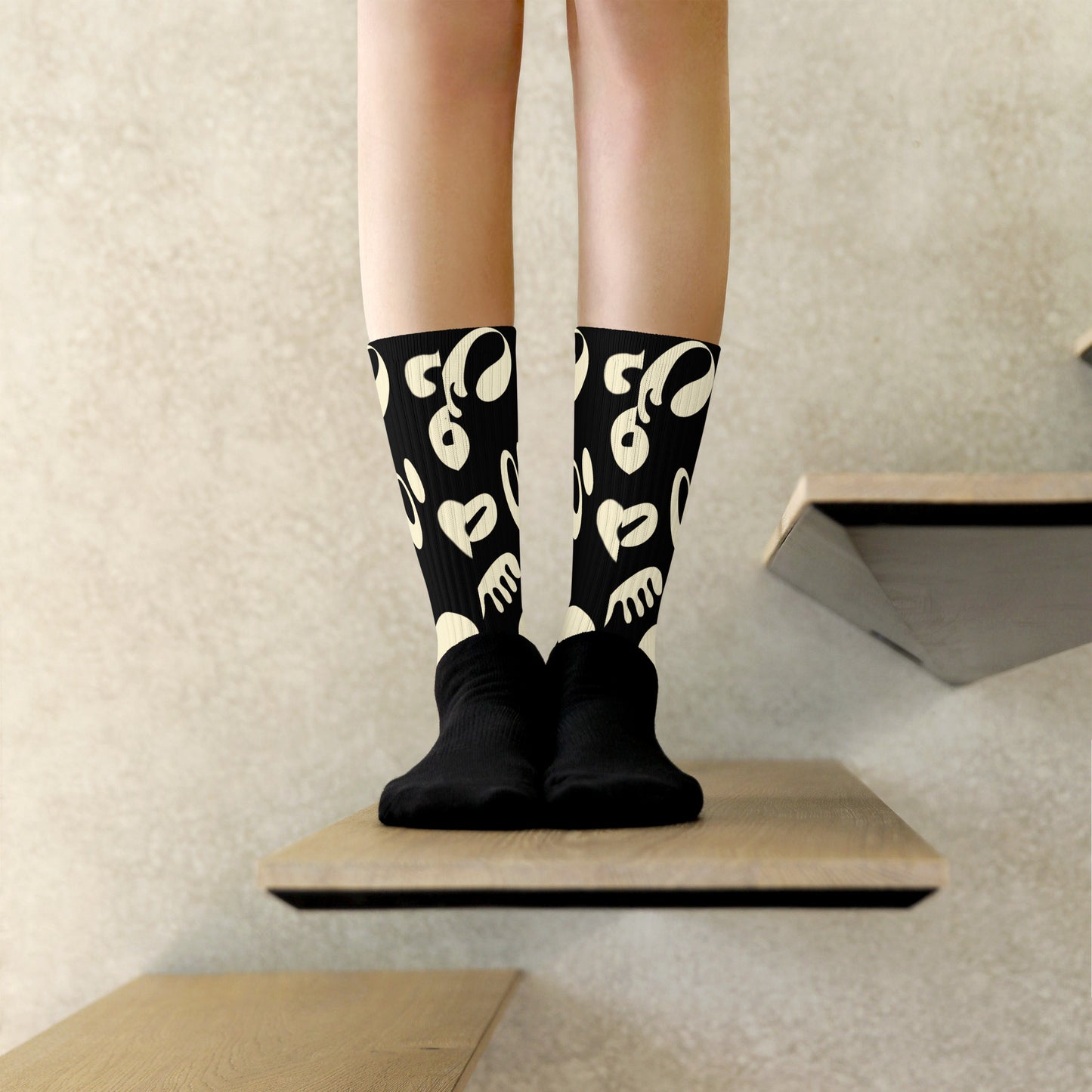 Pure Imagination Black Foot Socks - Smoke Signal Black