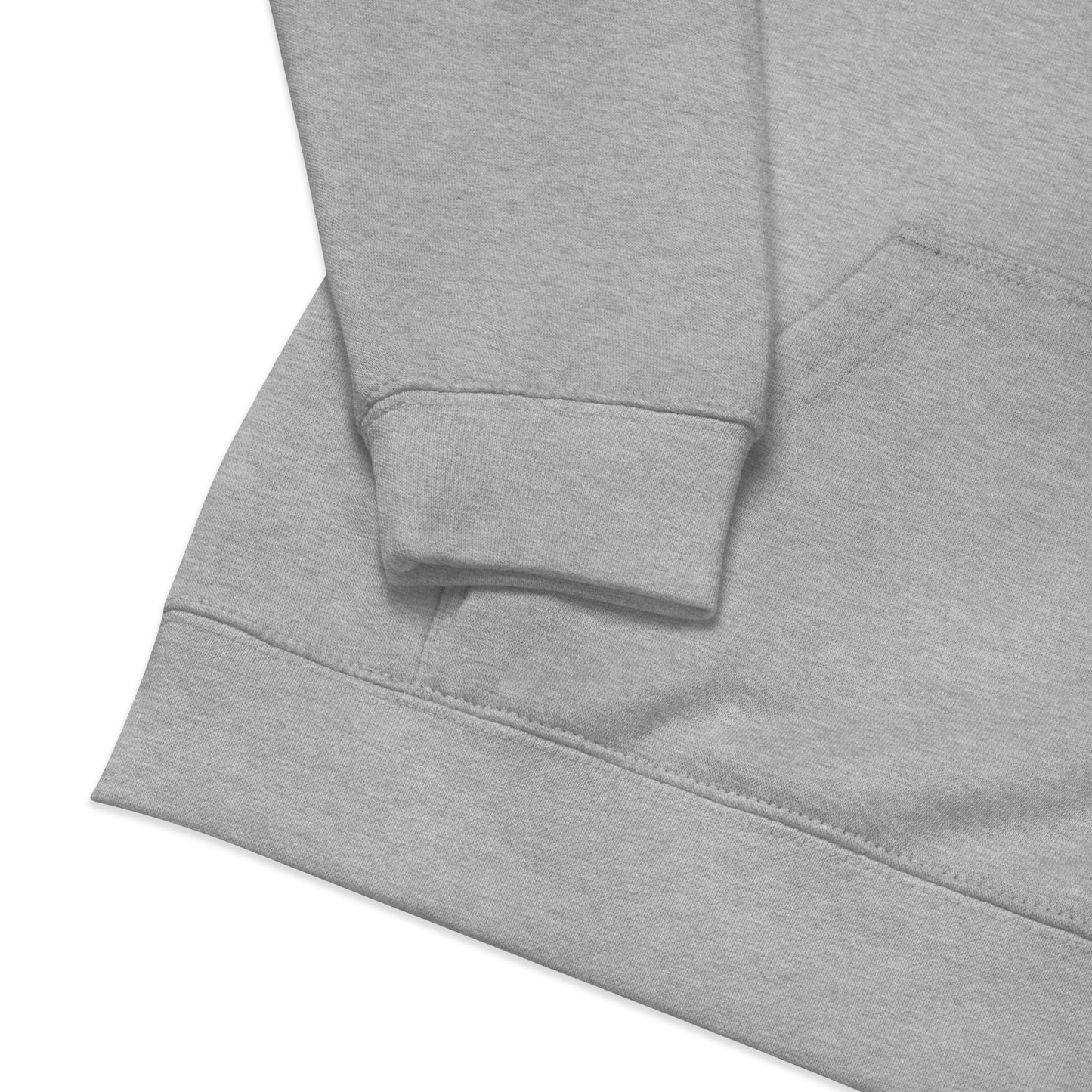 Adorn'd Kids Fleece Hoodie w Embroidered Front + Back Print - Smoke Signal Black