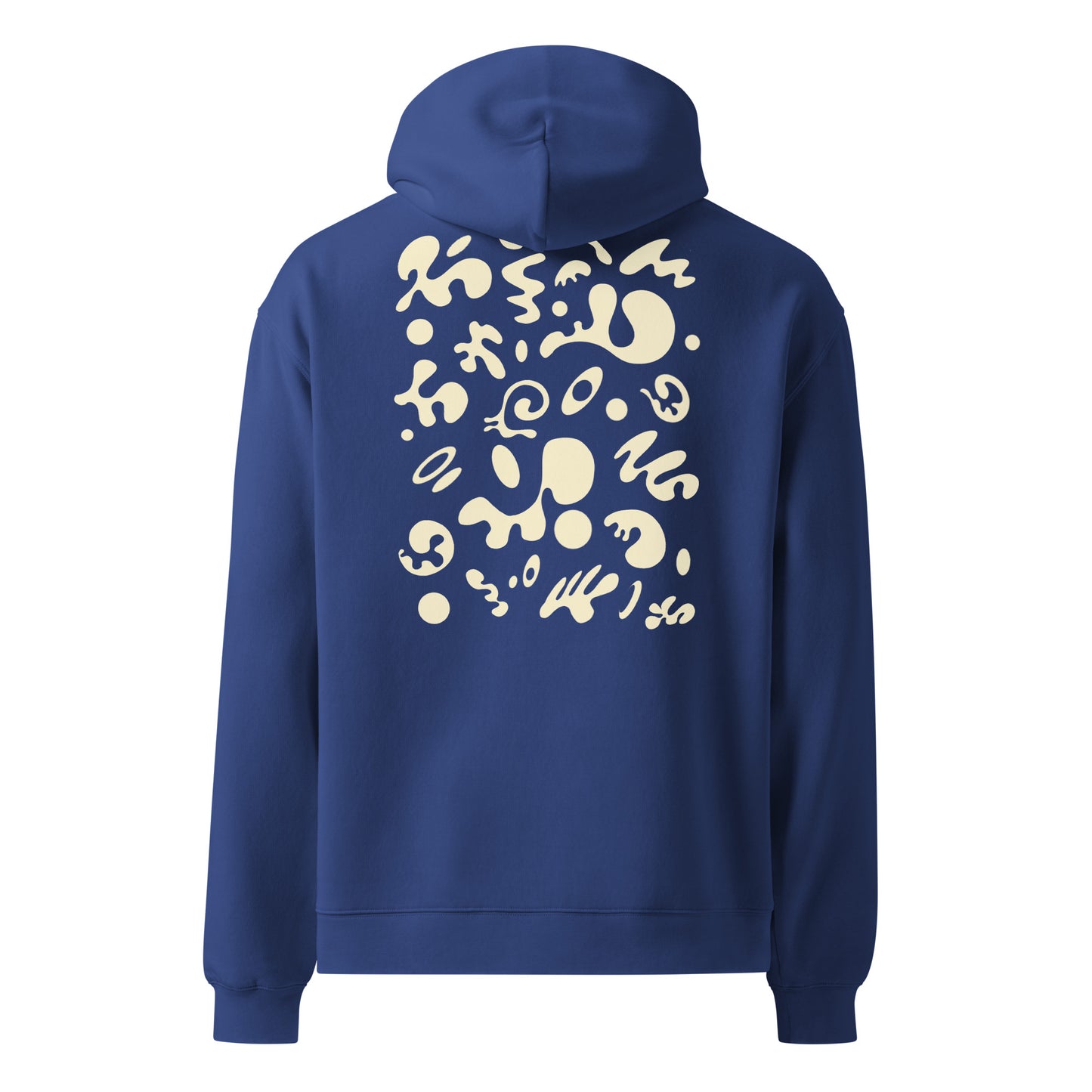 Adorn'd Unisex Oversized Hoodie w Embroidered Logo + Back Print - Starlight White