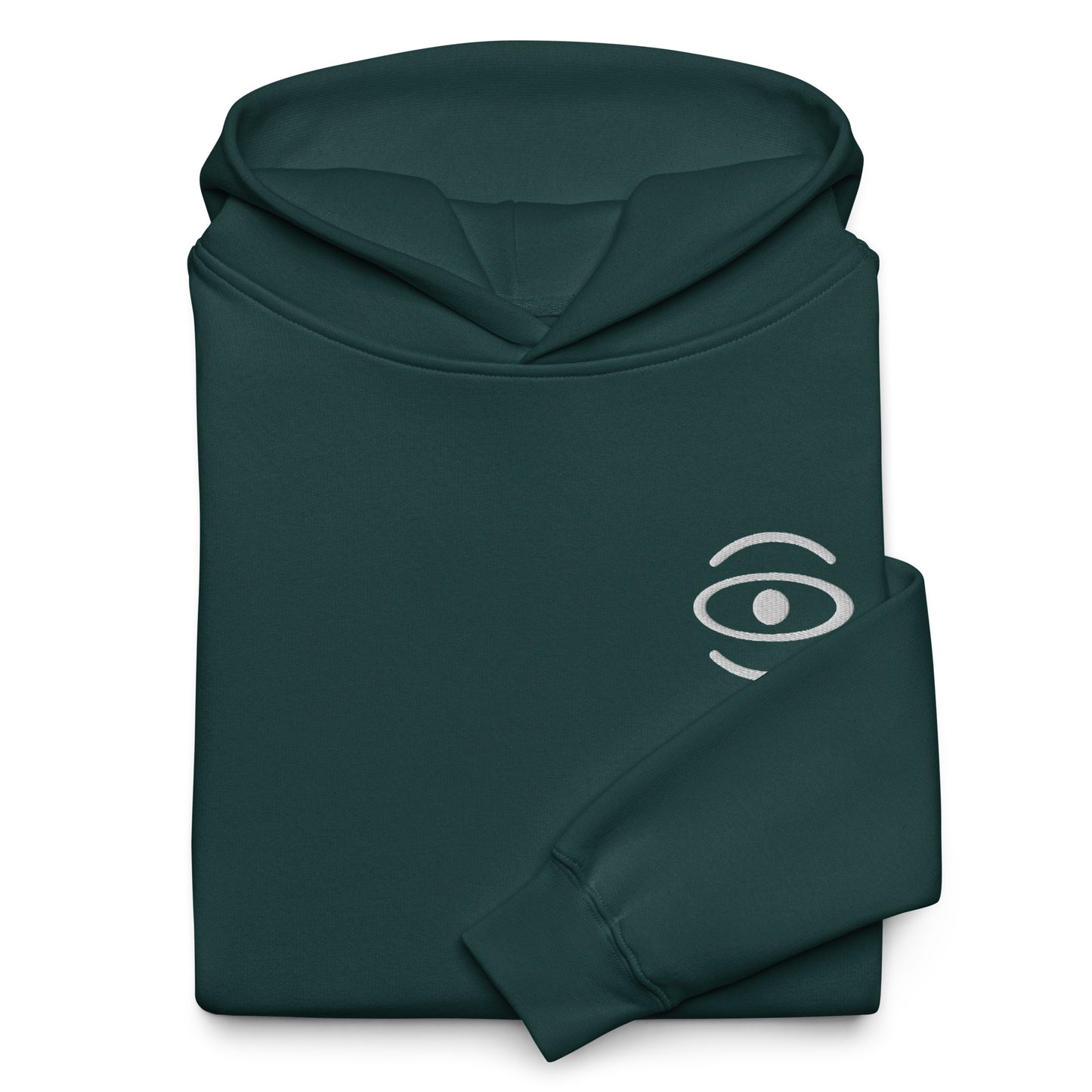 Adorn'd Unisex Oversized Hoodie w Embroidered Logo + Back Print - Starlight White